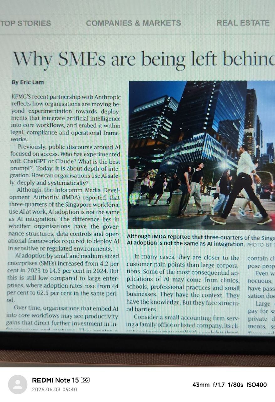 The Straits Times — Why SMEs are being left behind